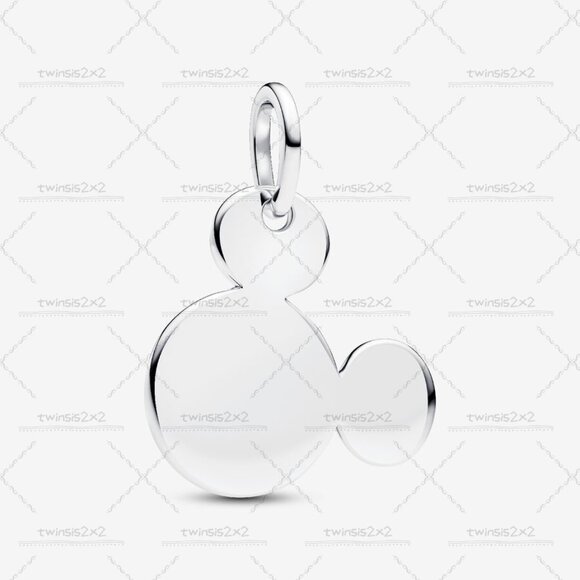 Pandora Disney Mickey Mouse Engravable Dangle Charm|Pendant - Picture 1 of 2